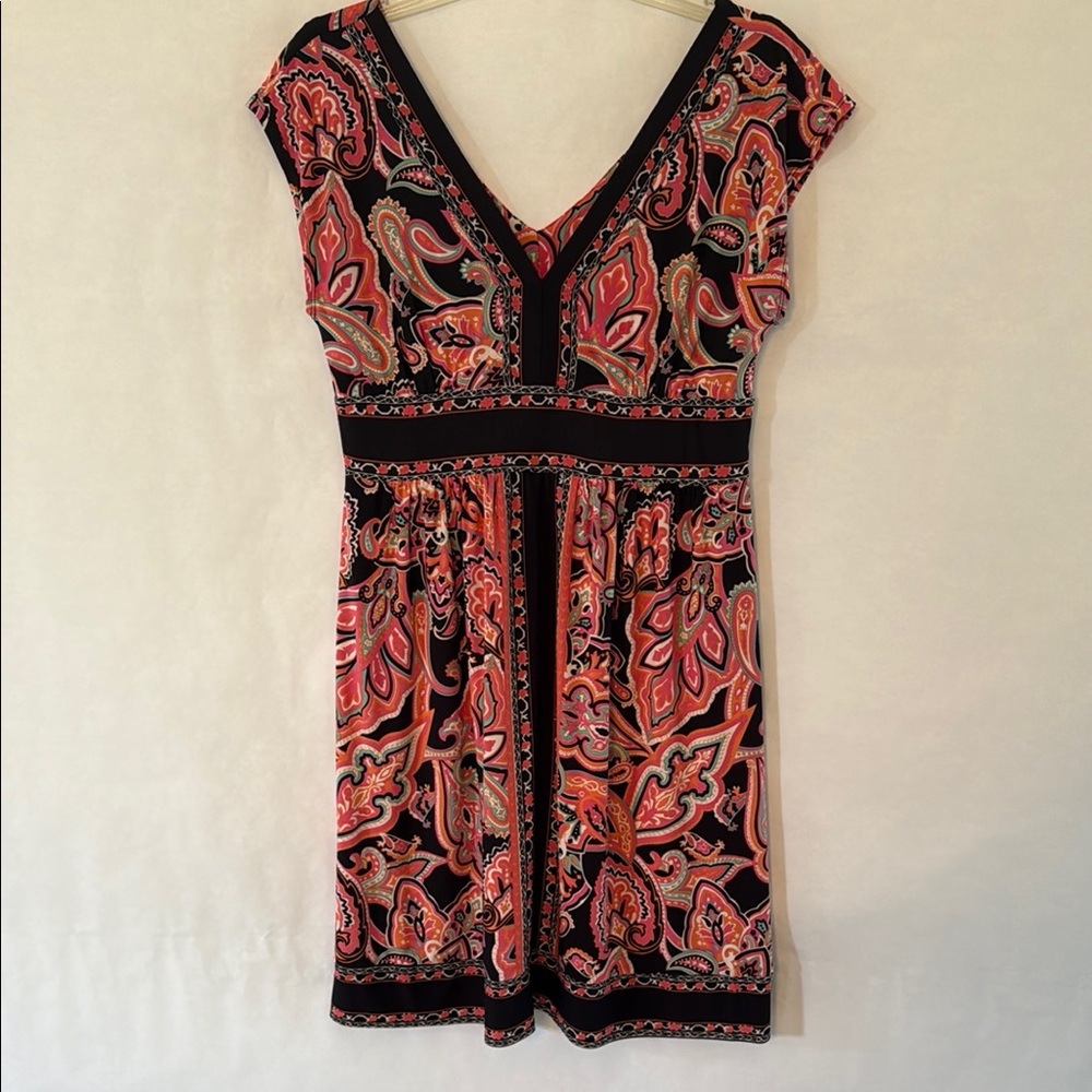 INC Elegant Paisley Print Dress Size M